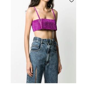 Nue silk rhinestone bralette